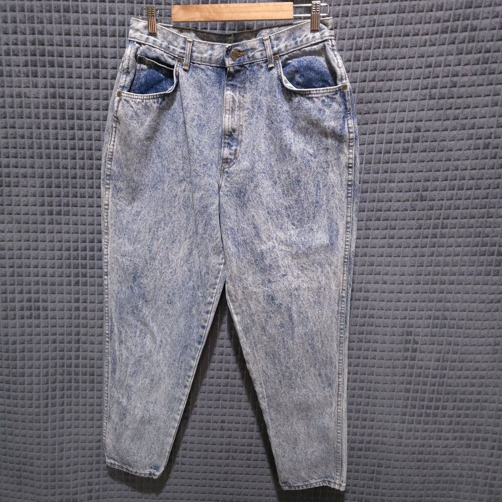 VTG Chic Acid Wash Jeans 18Avg 32x30 High Rise Baggy 80s 90s Y2K Mom Grunge Rock